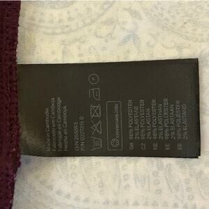 Burgundy skater skirt, quilted